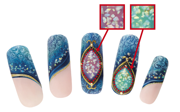 Photo of Nail Gem applied on nails
