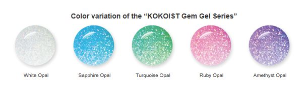 Color variations of nail gem art